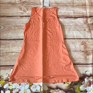 Orange Tank Top Tunic Dress